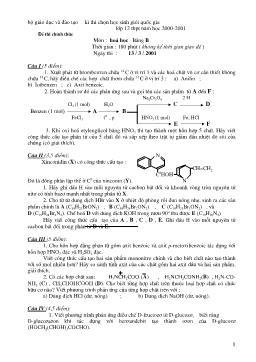 Kì thi chọn học sinh giỏi quốc gia lớp 12 thpt năm học 2000-2001 Môn : hoá học Bảng B
