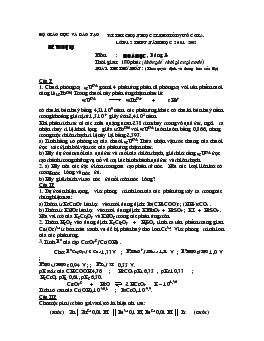 Kì thi chọn học sinh giỏi quốc gia lớp 12 thpt năm học 2001-2002 môn : hoá học , bảng b thời gian: 180 phút