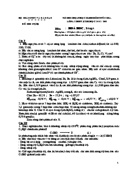 Kì thi chọn học sinh giỏi quốc gia lớp 12 thpt năm học 2002-2003 môn : hoá học , bảng a thời gian : 180 phút