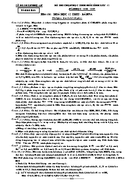 Kì thi chọn học sinh giỏi tỉnh lớp 12 năm học 2008 - 2009 môn thi: hoá học 12 thpt- bảng a