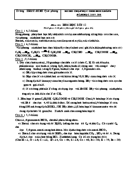 Kì thi chọn học sinh giỏi trường năm học 2009-2010 môn thi: hoá học lớp 12