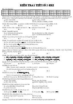 Kiểm tra 1 tiết số 2-Học kì một môn hóa