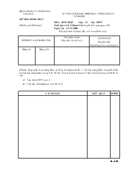 Kỳ thi giải toán trên máy tính cầm tay năm 2008 đề thi chính thức môn: hóa học lớp 12