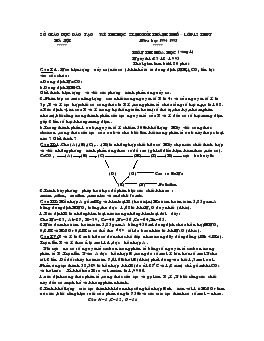 Kỳ thi học sinh giỏi thành phố – lớp 12 thpt năm học 1994-1995 môn thi :hóa học (vòng 1)