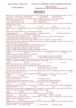 Kỳ thi tốt nghiệp trung học phổ thông năm 2010 môn thi: hoá học thời gian làm bài: 60 phút (không kể thời gian giao đề)