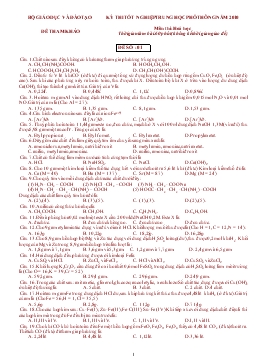 Kỳ thi tốt nghiệp trung học phổ thông năm 2010 môn thi: hoá học thời gian làm bài: 60 phút (không kể thời gian giao đề)