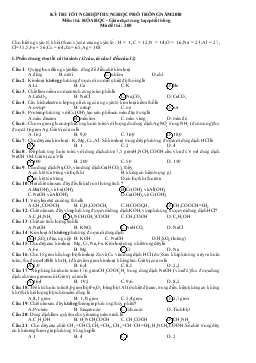 Kỳ thi tốt nghiệp trung học phổ thông năm 2010 môn thi : hóa học - Giáo dục trung học phổ thông