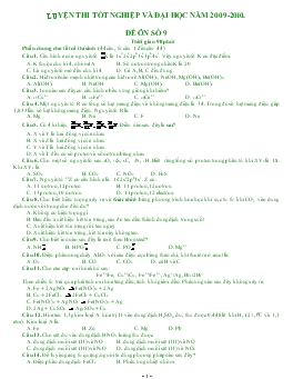 Luyện thi tốt nghiệp và đại học năm 2009-2010. đề ôn số 9