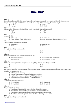 Tài liệu ôn tập hóa học (tiếp)