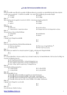 Tài liệu ôn thi đại học môn hóa học (tiếp)