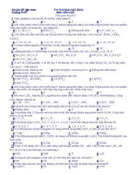 Thi thử đại học 2010 môn hóa học thời gian 90 phút