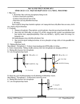 Bài giảng Bài 14: Bài thực hành số 2 tính chất của một số hợp chất của nitơ, photpho (tiếp)