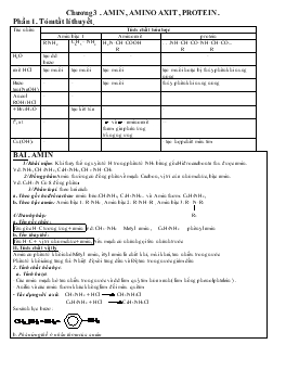 Bài giảng Chương 3: Amin , amino axit , protein (tiết 2)