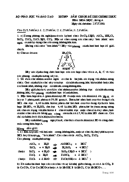 Đề thi chính thức môn: hoá học, bảng a