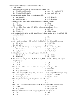 Đề thi khảo sát chất lượng cuối năm môn hóa học lớp 9