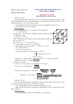 Kỳ thi 1 chọn học sinh giỏi quốc gia lớp 12 thpt năm 2007 môn: hoá học