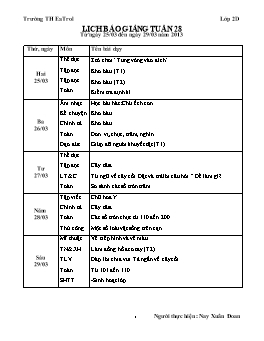 Giáo án các môn lớp 2 - Tuần 28