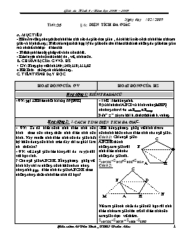 Giáo án môn Hình học 8 - Tiết 35: Diện tích đa giác + Tiết 36: Ôn tập chương II