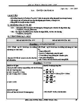 Giáo án môn Hình học 8 - Tiết 49, 50, 51