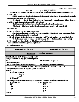 Giáo án môn Hình học 8 - Tiết 52: Thực hành