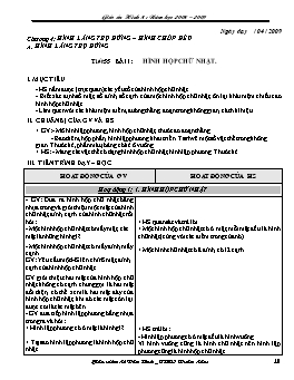 Giáo án môn Hình học 8 - Tiết 55 đến tiết 58