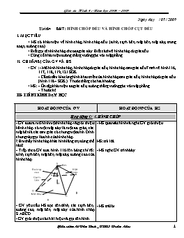 Giáo án môn Hình học 8 - Tiết 64 đến tiết 69