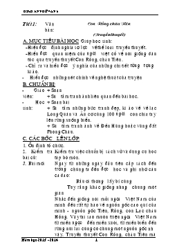 Giáo án môn Ngữ văn 6 - Tiết 1 đến tiết 140