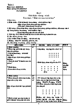 Giáo án môn Thể dục khối lớp 2