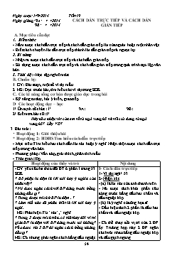 Giáo án Ngữ văn 9 - Tiết 19: Cách dẫn trực tiếp và cách dẫn gián tiếp