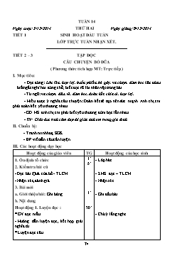 Giáo án tổng hợp lớp 3 - Tuần 14