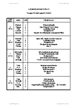 Kế hoạch bài dạy lớp 5 - Tuần 17