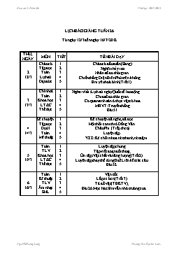 Kế hoạch bài dạy lớp 5 - Tuần 26