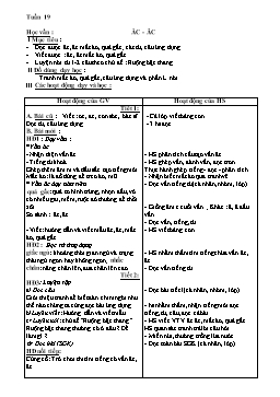 Kế hoạch bài học lớp 1 - Tuần 1