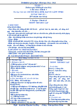 Thiết kế bài giảng lớp 4 - Năm học: 2011 - 2012 - Tuần 7