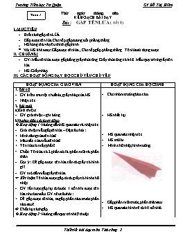 Giáo án môn Thủ công lớp 2 - Trường Tiểu học Tư Quận