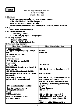 Giáo án tổng hợp các môn học lớp 2 năm 2013 - Tuần 4