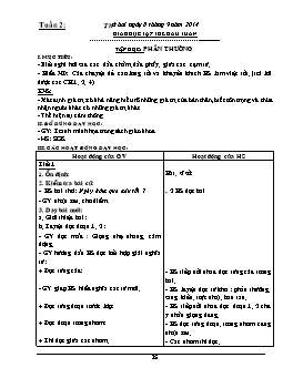 Giáo án tổng hợp các môn học lớp 2 - Tuần 2