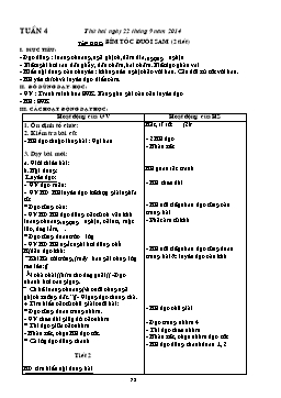 Giáo án tổng hợp các môn học lớp 2 - Tuần 4