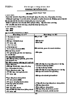 Giáo án tổng hợp các môn học lớp 2 - Tuần 6