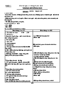 Giáo án tổng hợp các môn học lớp 2 - Tuần 7