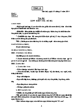 Giáo án tổng hợp các môn khối 2 - Tuần 10 (năm 2014)