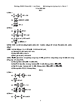 Đề cương ôn tập học kỳ 1 - Toán 7