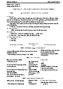 Giáo án cả năm môn Số học 6