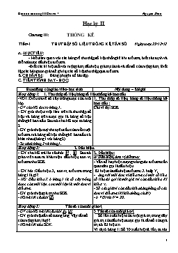 Giáo án Đại số 7 - Chương III: Thống kê