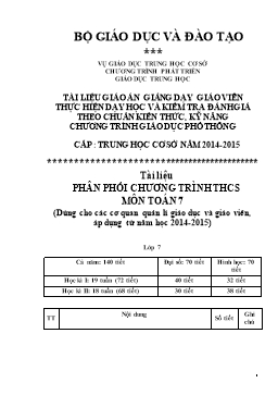 Giáo án Đại số 7 tiết 1 đến 10