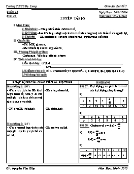 Giáo án Đại số 7 tiết 30: Luyện tập §5