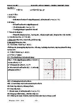Giáo án Đại số 7 tiết 33: Luyện tập §6, §7