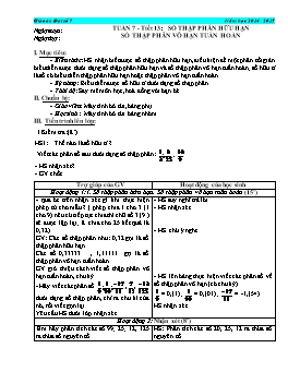 Giáo án Đại số 7 - Tuần 7, 8