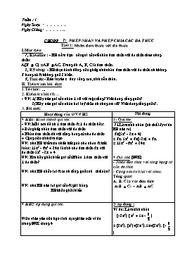 Giáo án Đại số 8 chuẩn cả năm