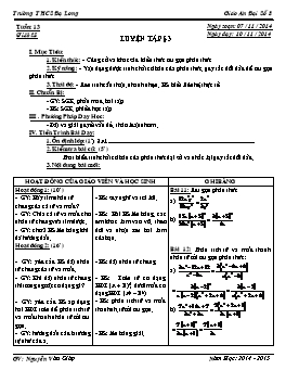 Giáo án Đại số 8 tiết 25: Luyện tập §3